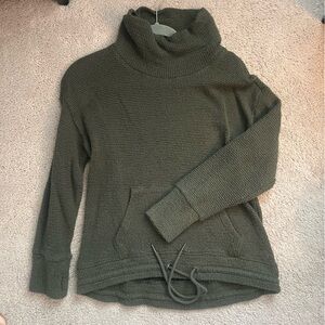 Olive Green Women's Knit Sweatshirt
